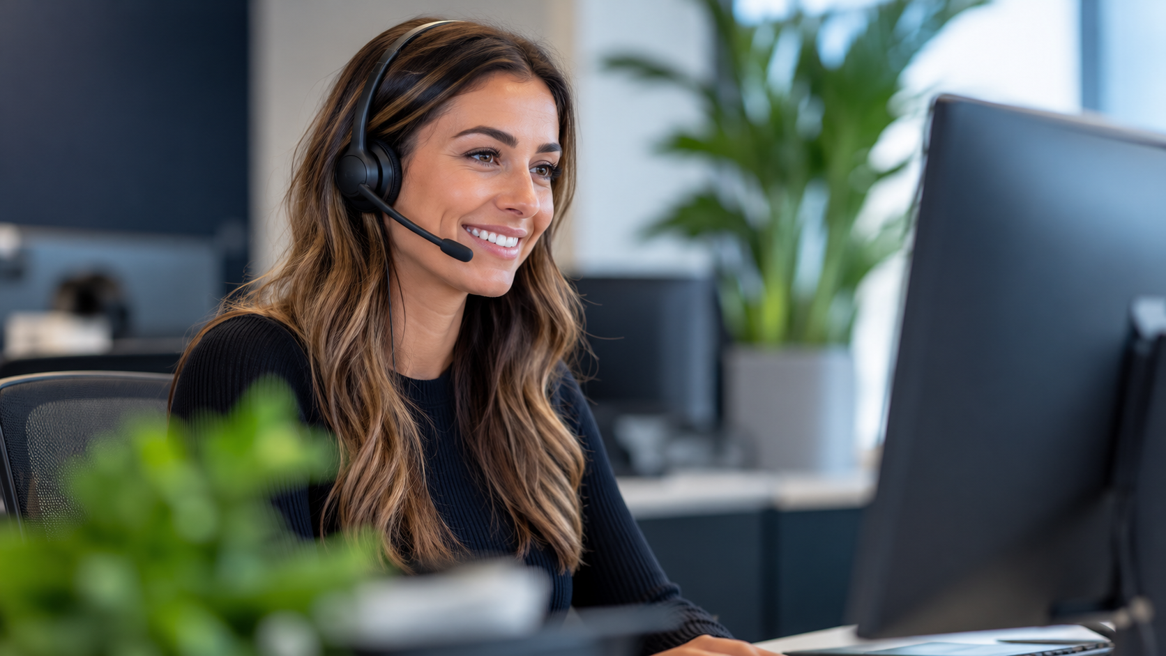 Business support adviser at work